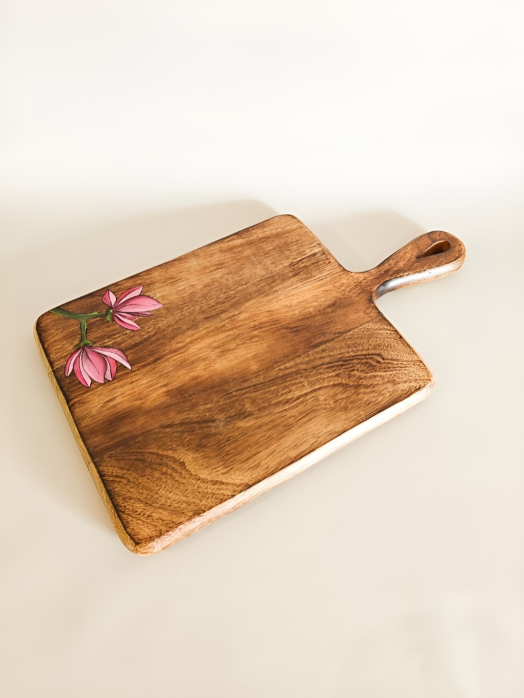 

One Posh Home Pink & Brown Wooden Serving Platter