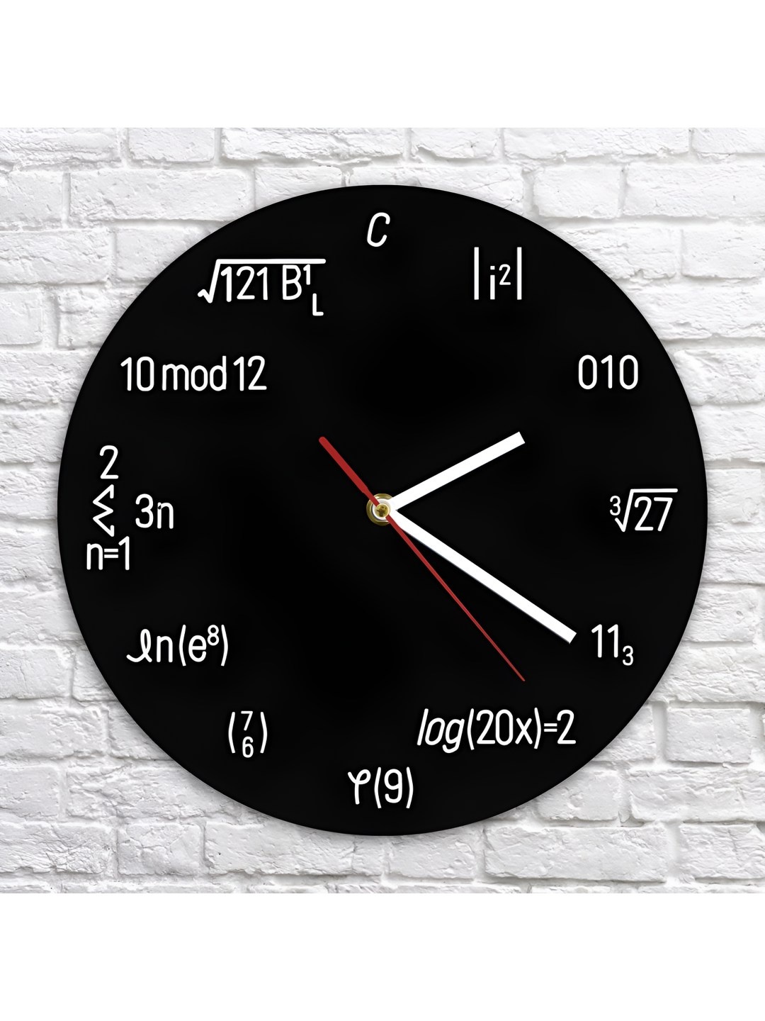 

QEZNEF Black Round Analogue Wall Clock Without Glass