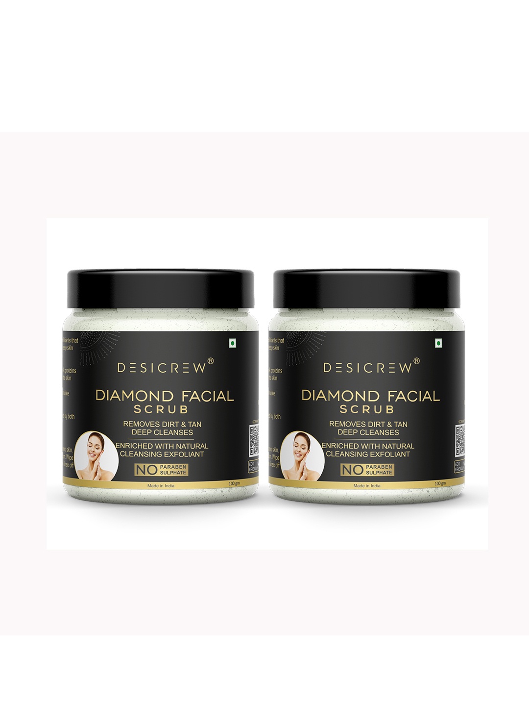 

Desi Crew Diamond Facial Scrub -100g, Brown