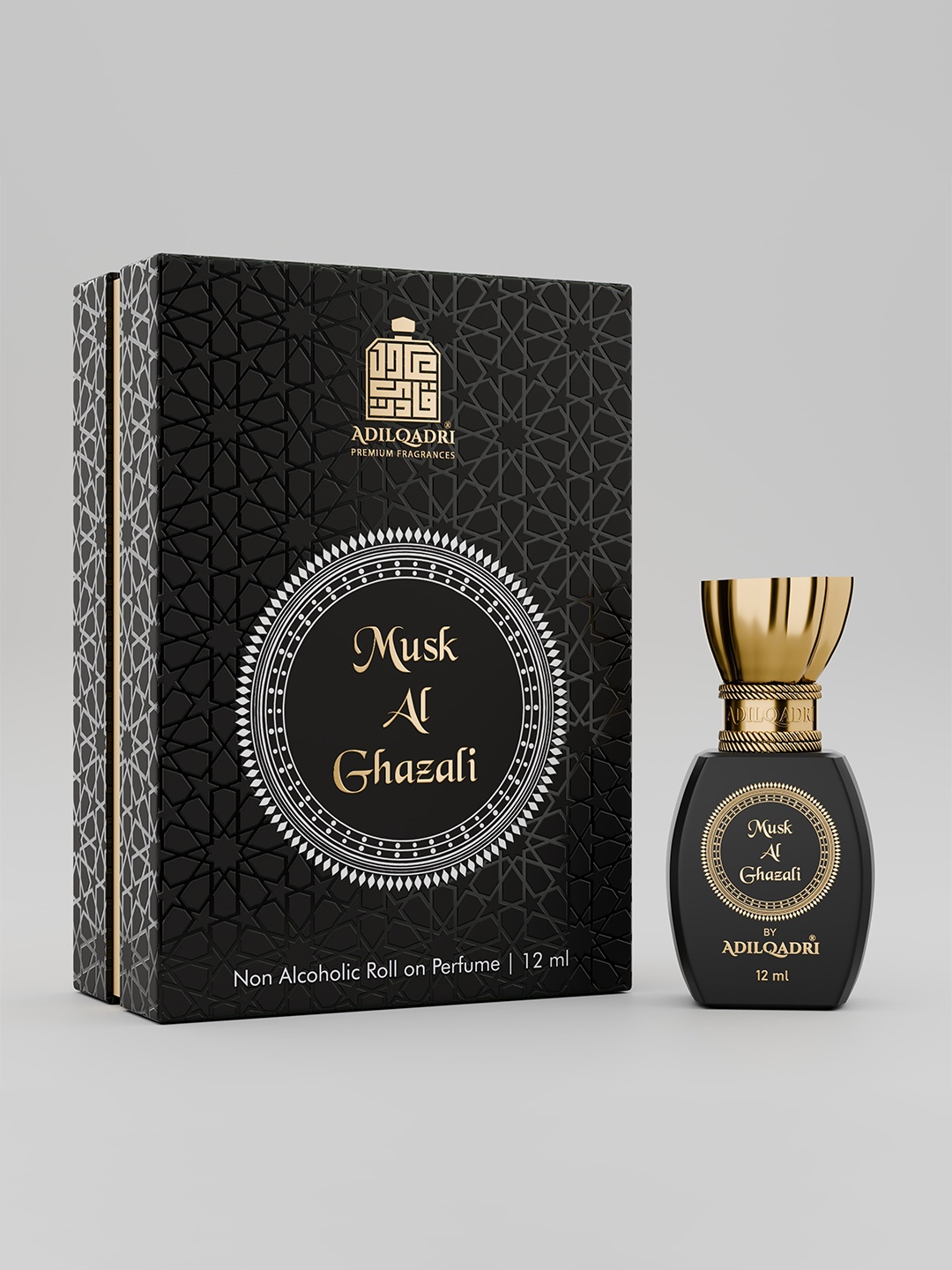 

ADILQADRI Musk Al Ghazali Non-Alcoholic Long Lasting Attar-12ml, Black