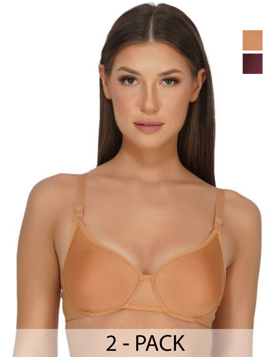 

INGRID Women Durable & Long Lasting Cotton Everyday Underwired Padded Bra, Nude