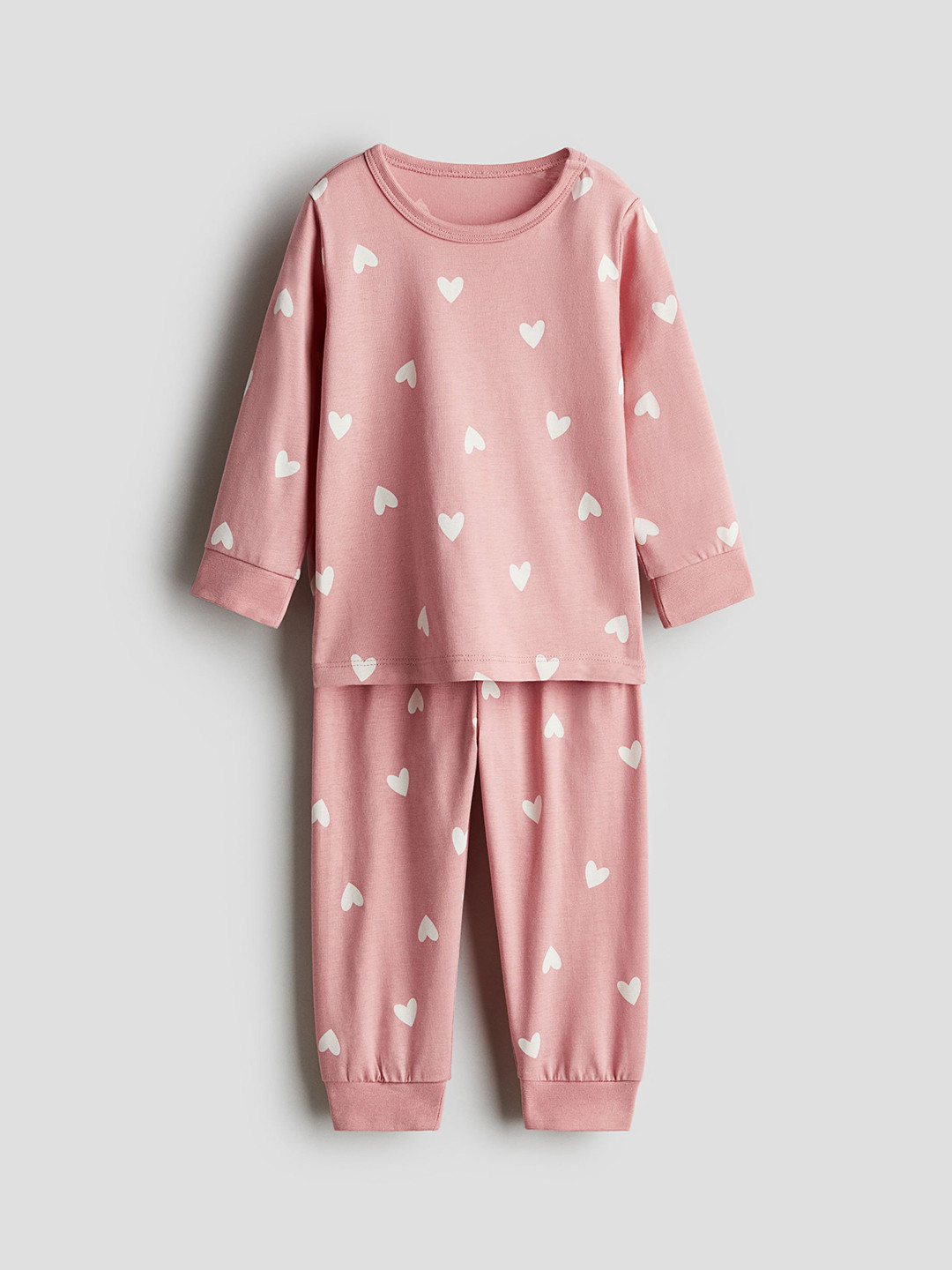 

H&M Boys Printed Pure Cotton Night Suit, Pink
