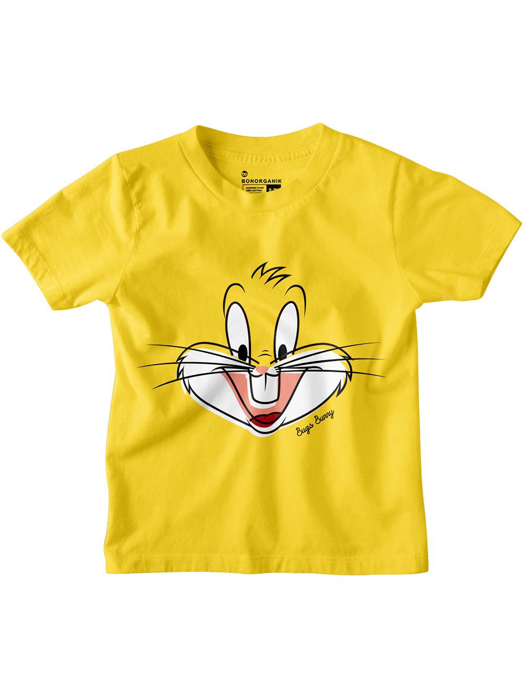 

BonOrganik Boys Graphic Printed Round Neck Cotton T-shirt, Yellow
