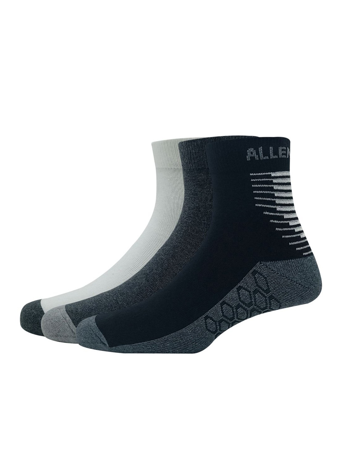

Allen Solly Men Pack Of 3 Patterned Above Ankle Length Socks, White