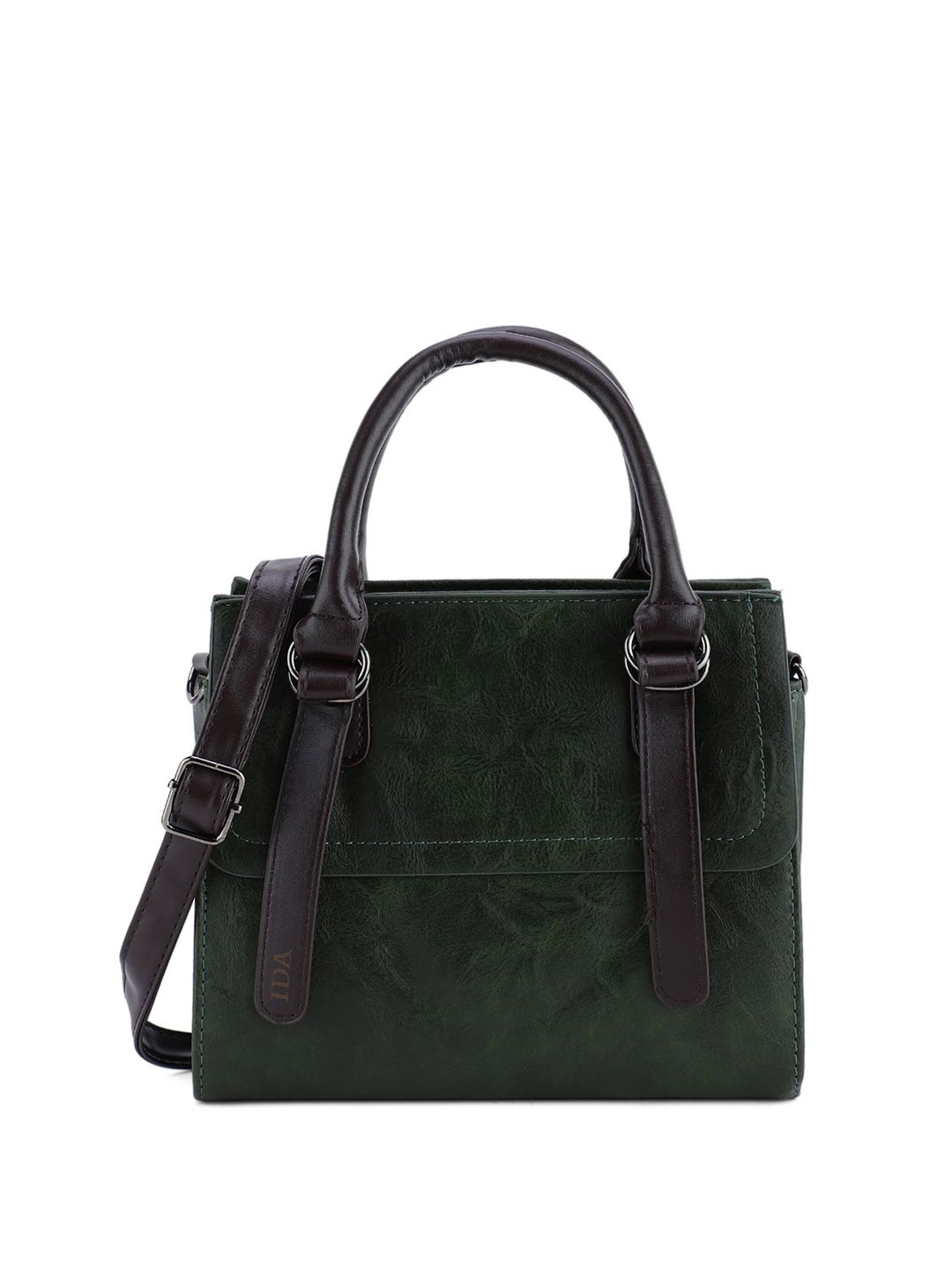 

IDA Self Design PU Swagger Shoulder Bag with Fringed, Green