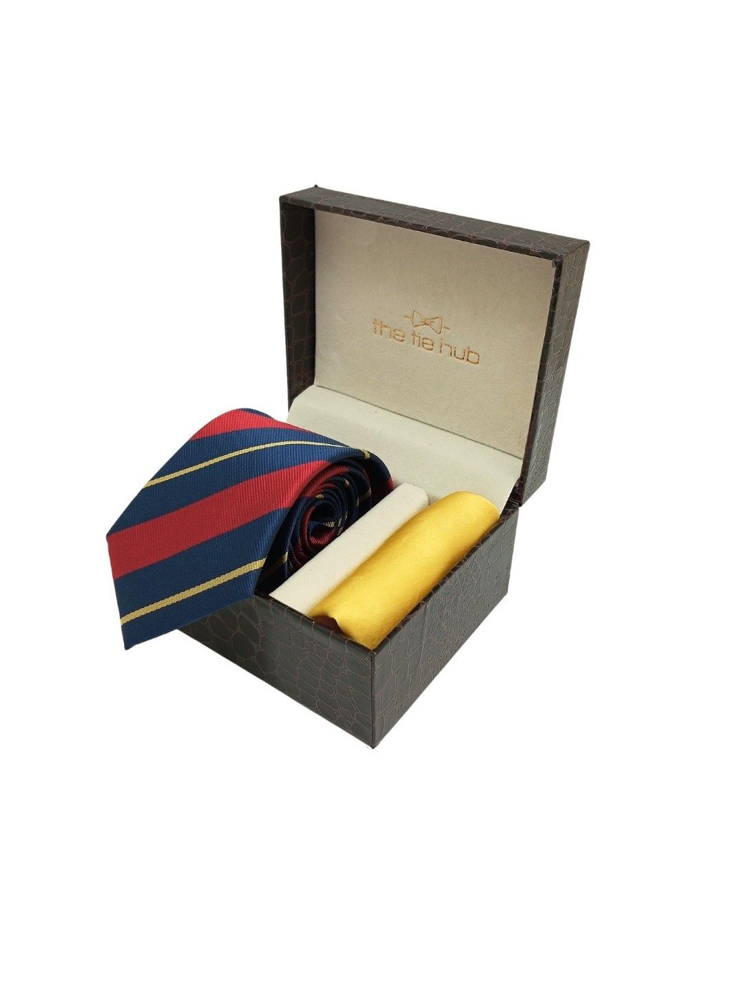 

The Tie Hub Men Accessory Gift Set Of Tie & Pocket Square, Maroon