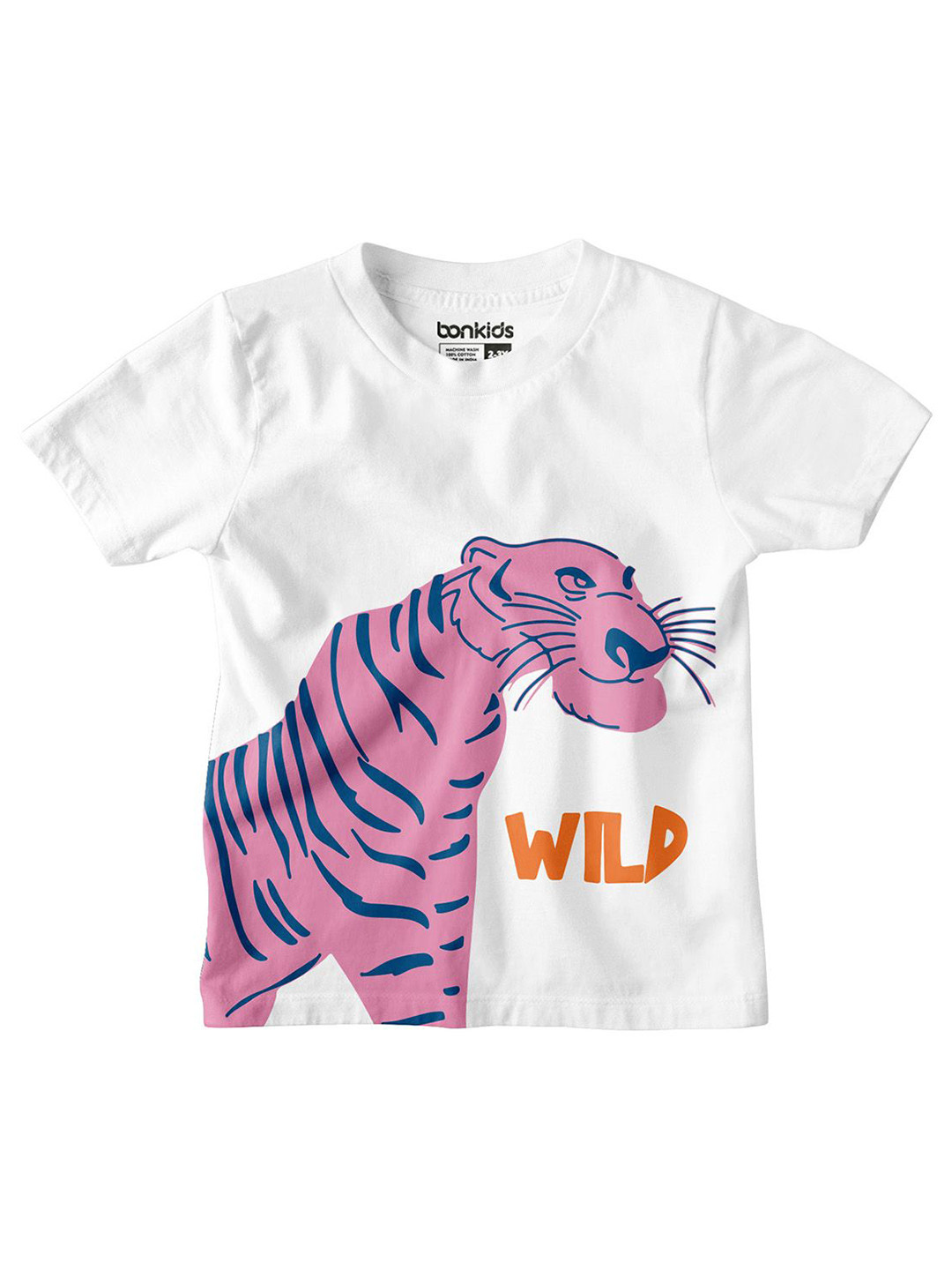 

BONKIDS Boys Printed Applique T-shirt, White
