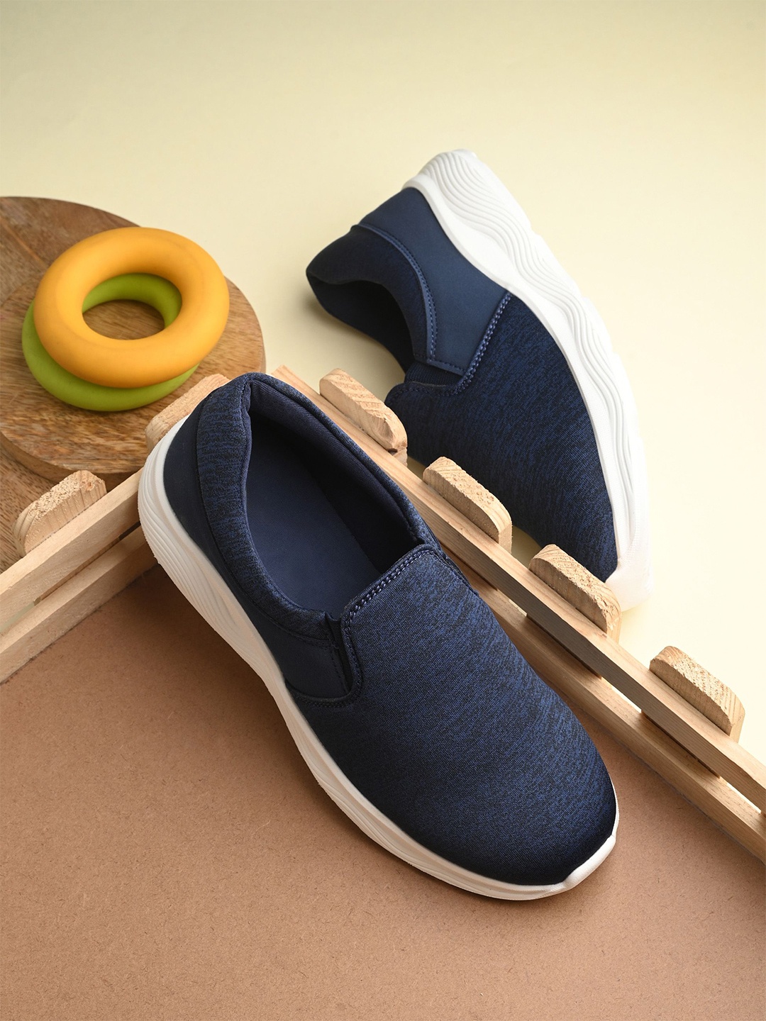 

Nature Fit Women Textile Slip-On Walking Shoes, Blue