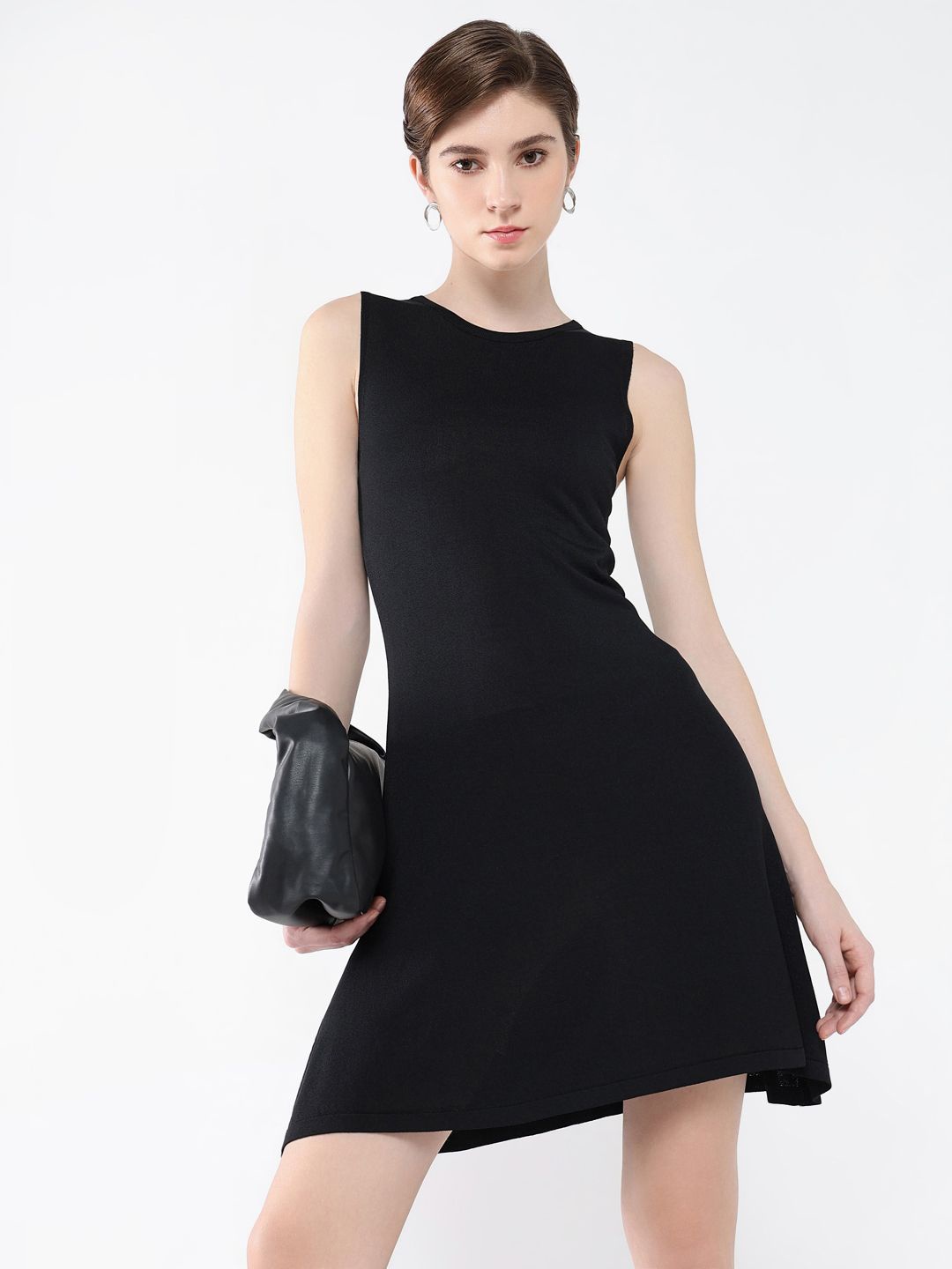 

SHOWOFF Women Bodycon Sleeveless Round Neck Dress, Black