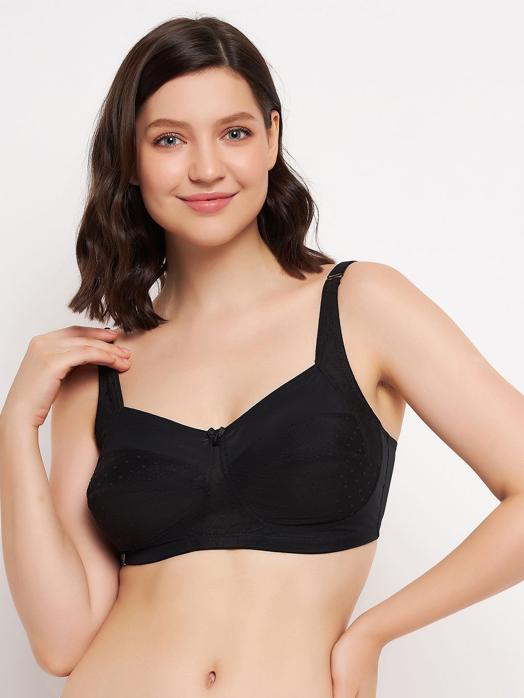 

Clovia Lightly Padded Full Coverage Everyday Bra, Black