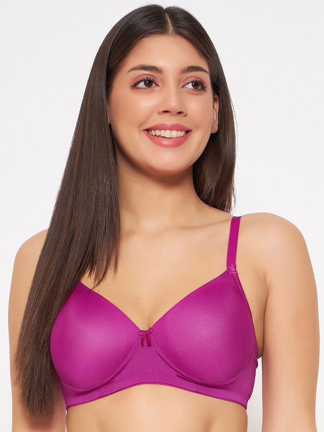 

Clovia Solid Full Coverage Lightly Padded Bra, Purple