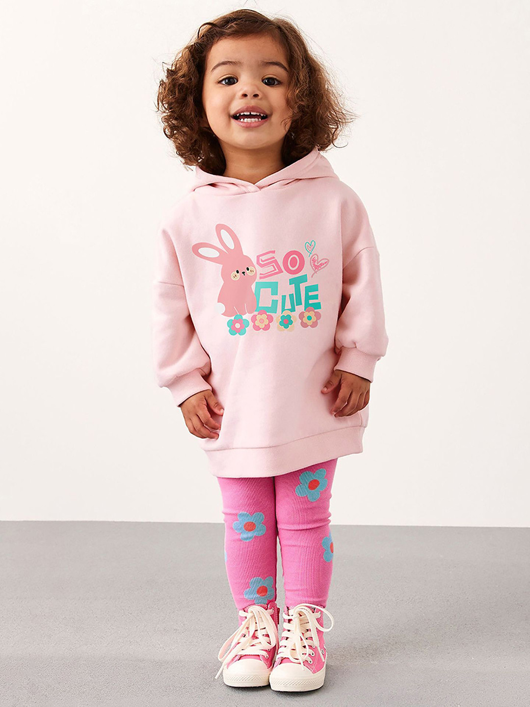 

StyleCast x Revolte Girls Printed Pure Cotton Top with Legging, Pink