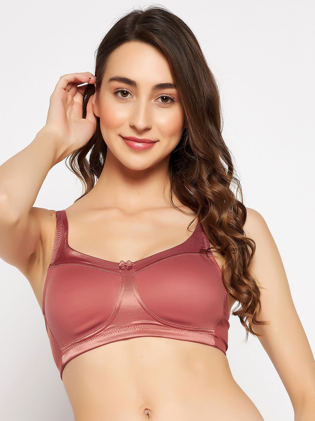 

Clovia Full Coverage Solid Non Padded Bra, Orange