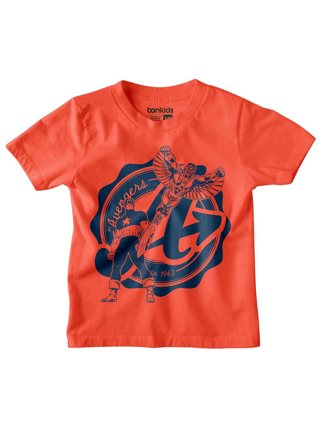 

BONKIDS Boys Printed T-shirt, Coral