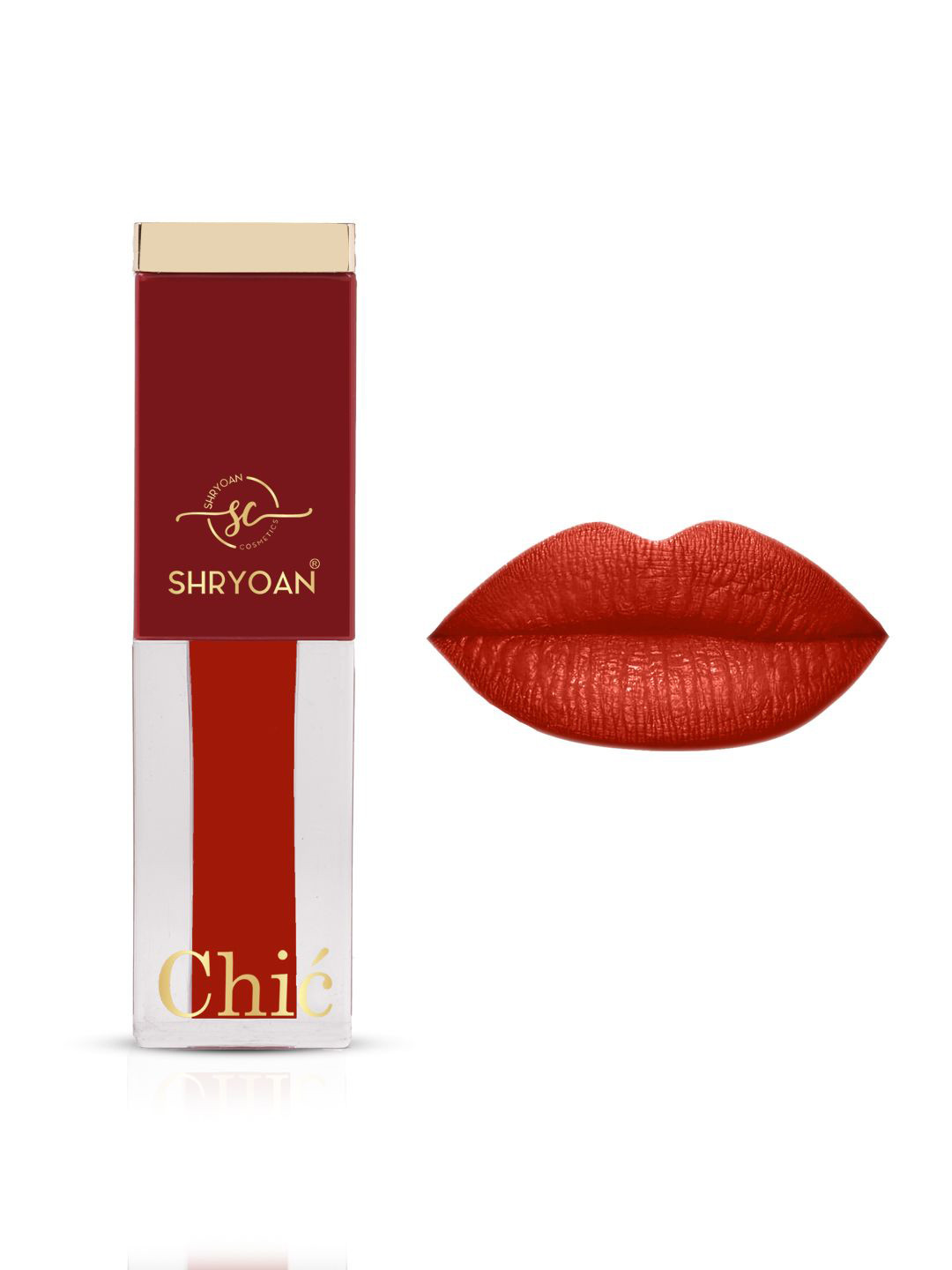 

SHRYOAN Chic Velvet Water Proof Matte Liquid Lipstick - 3.5g -Blood Orange Blossom-20, Red