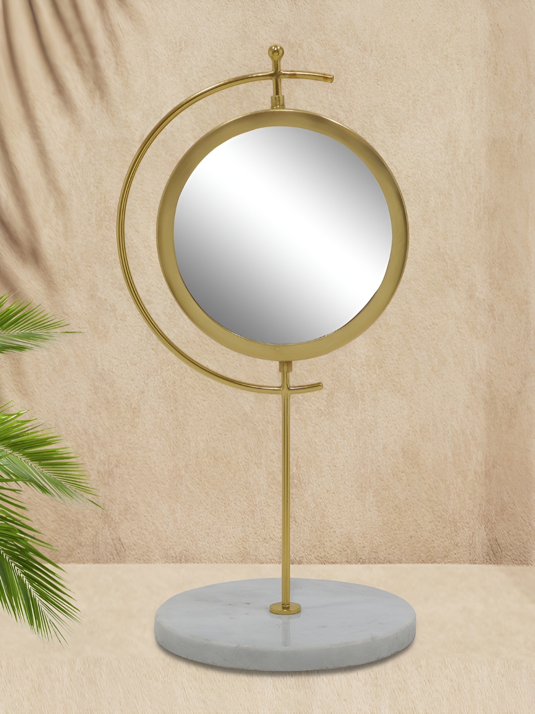 

Metalsmith White & Black Table Top Makeup Mirrors, Gold