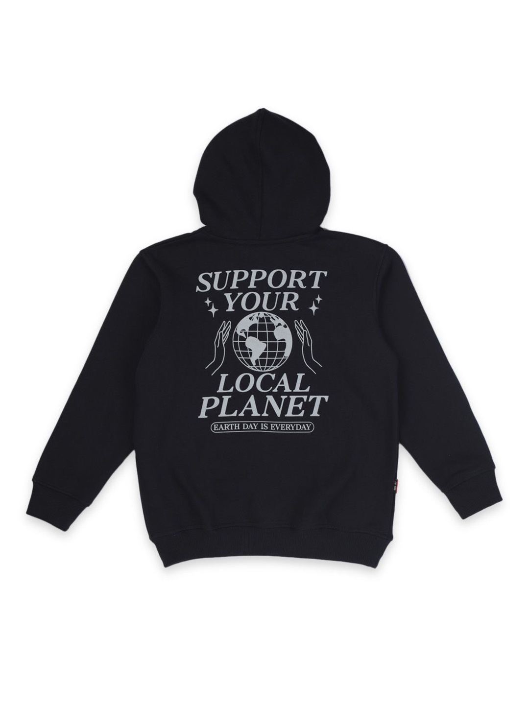 

Gini and Jony Boys Typography Printed Hooded Cotton Pullover Sweatshirt, Navy blue