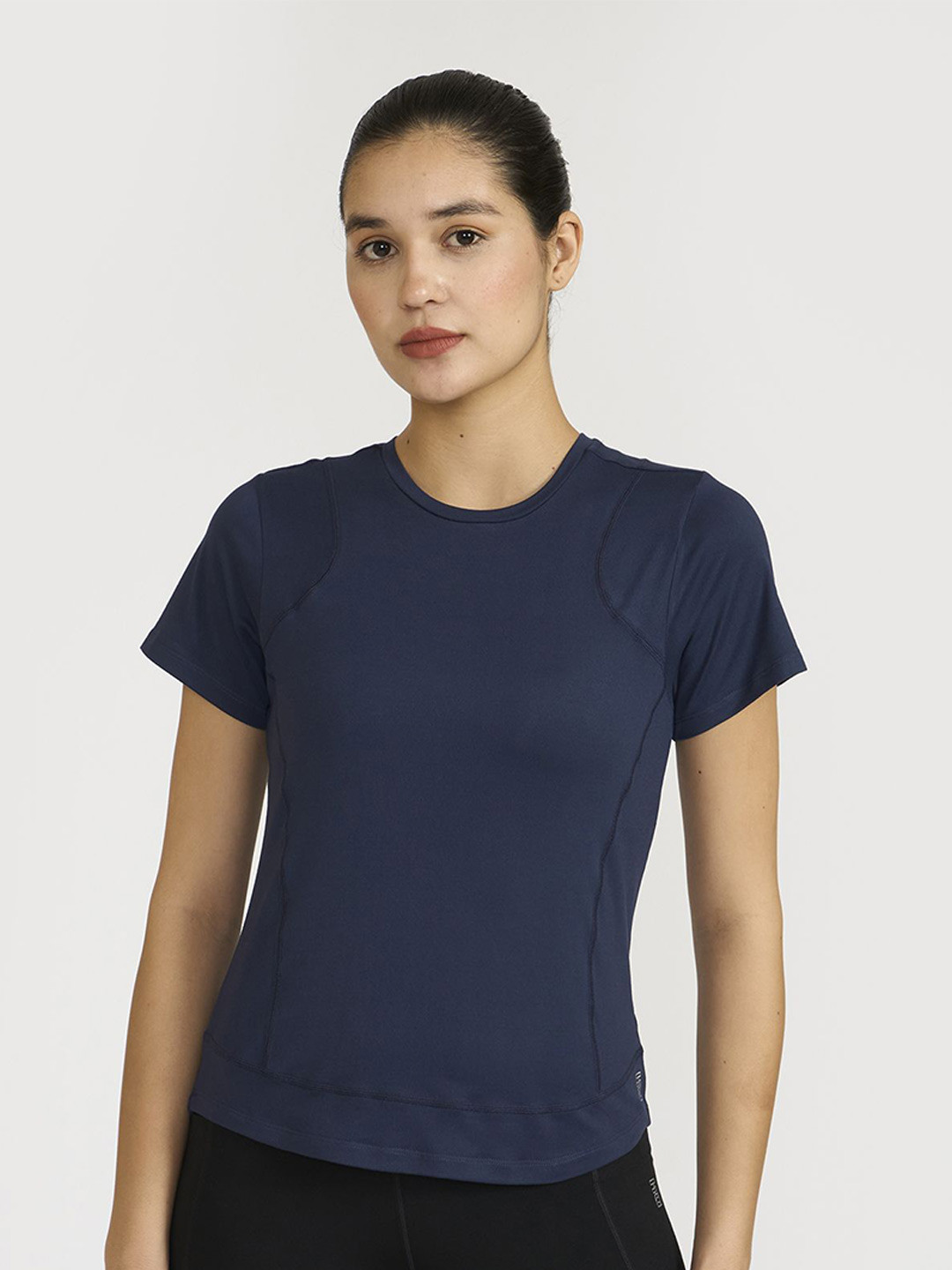 

HUNNIT Slim Fit Activewear Training Top, Navy blue