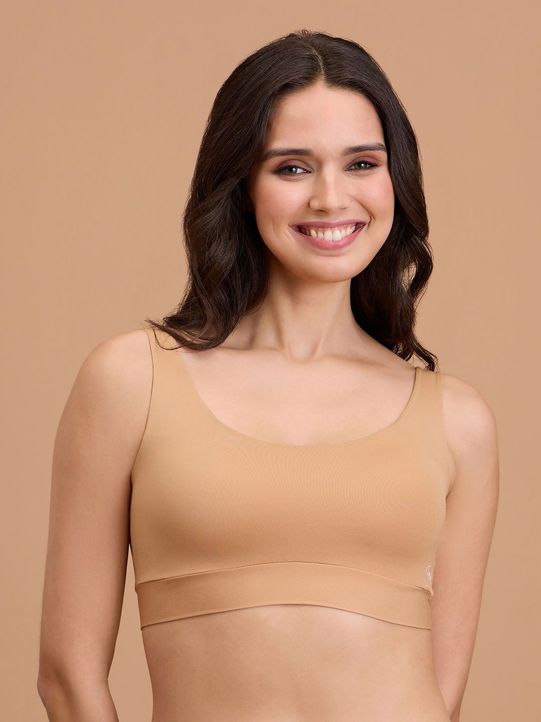 

Nykd Women Solid Medium Coverage Seamless Bra, Tan