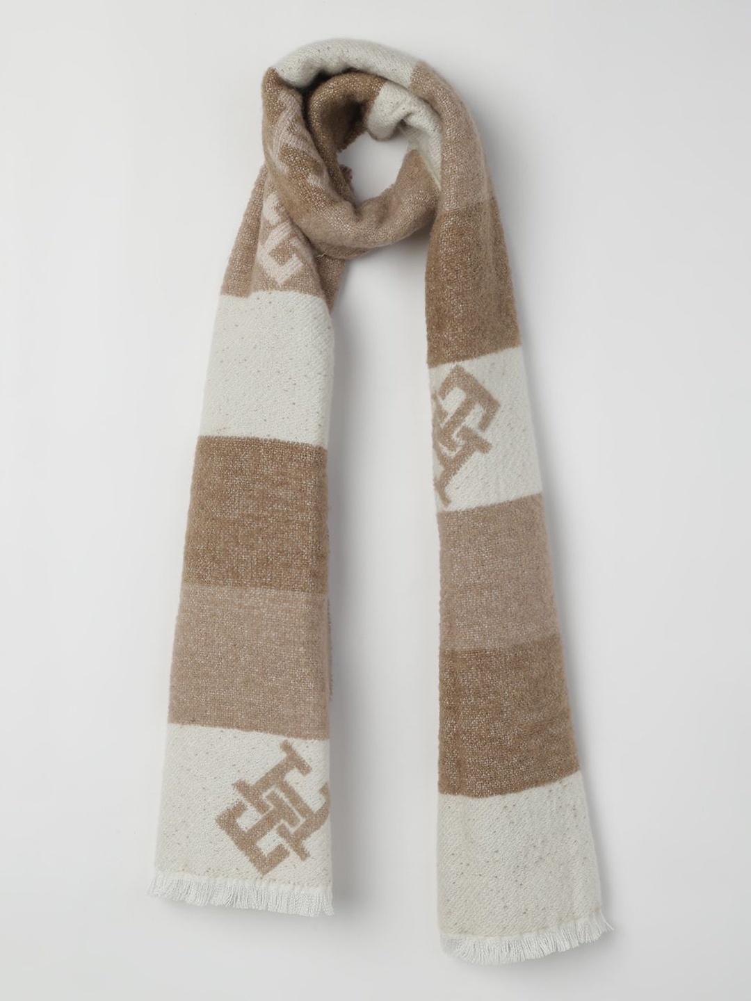 

Tommy Hilfiger Women Striped Scarf, Brown