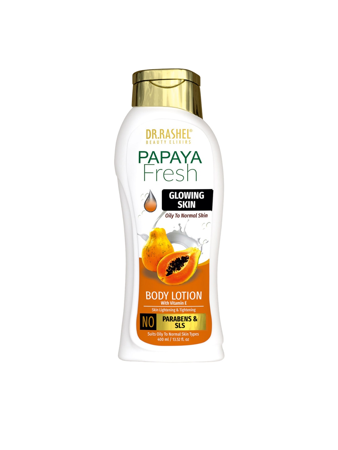 

DR.RASHEL Papaya Fresh Body Lotion For Glowing Skin - 400 ml, Orange