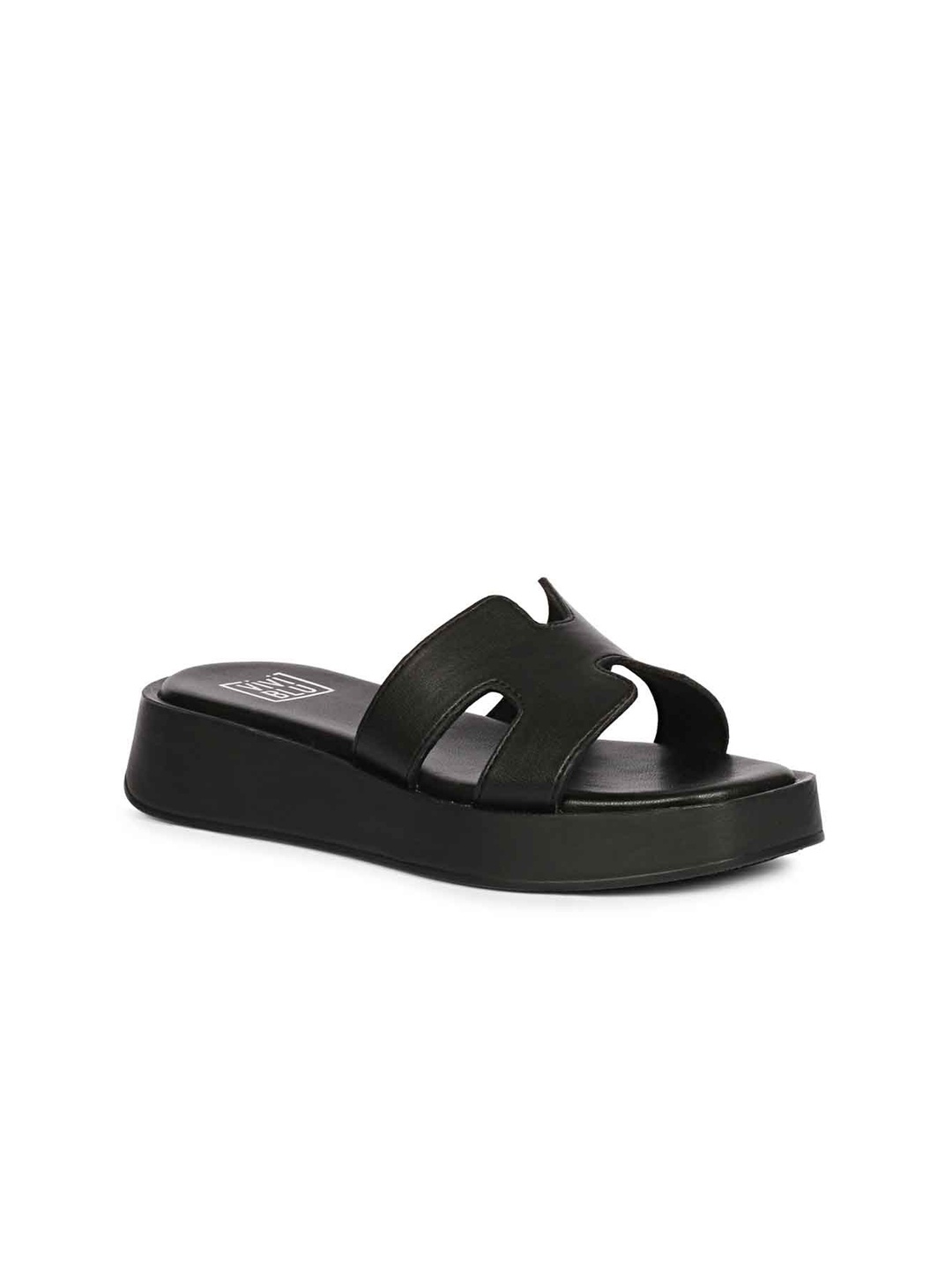 

Viviblu women Leather Platform Sandals, Black