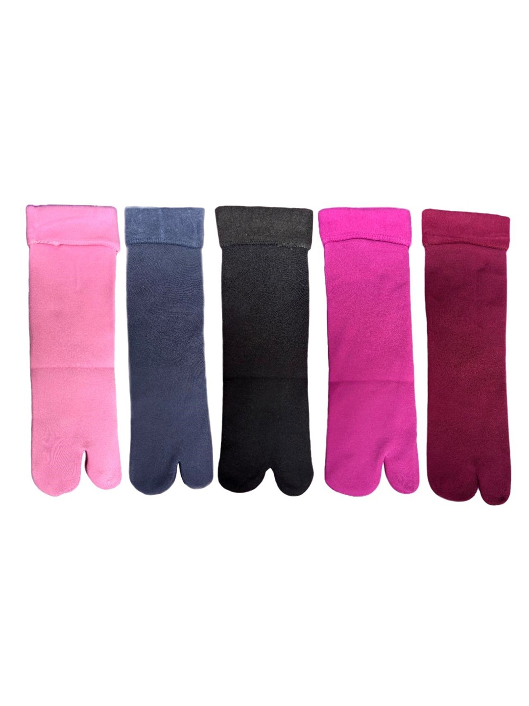 

DressBerry Women Pack Of 5 Shoe Liner Thumb Socks, Pink
