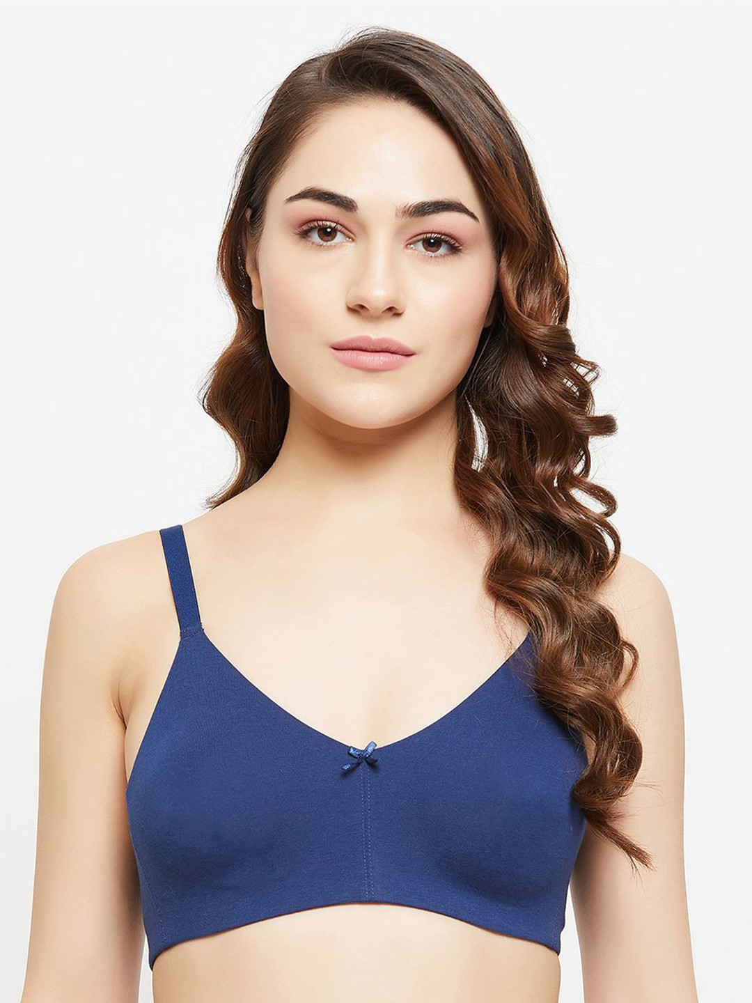 

Clovia Solid Full Coverage Cut and Sew Bra, Blue