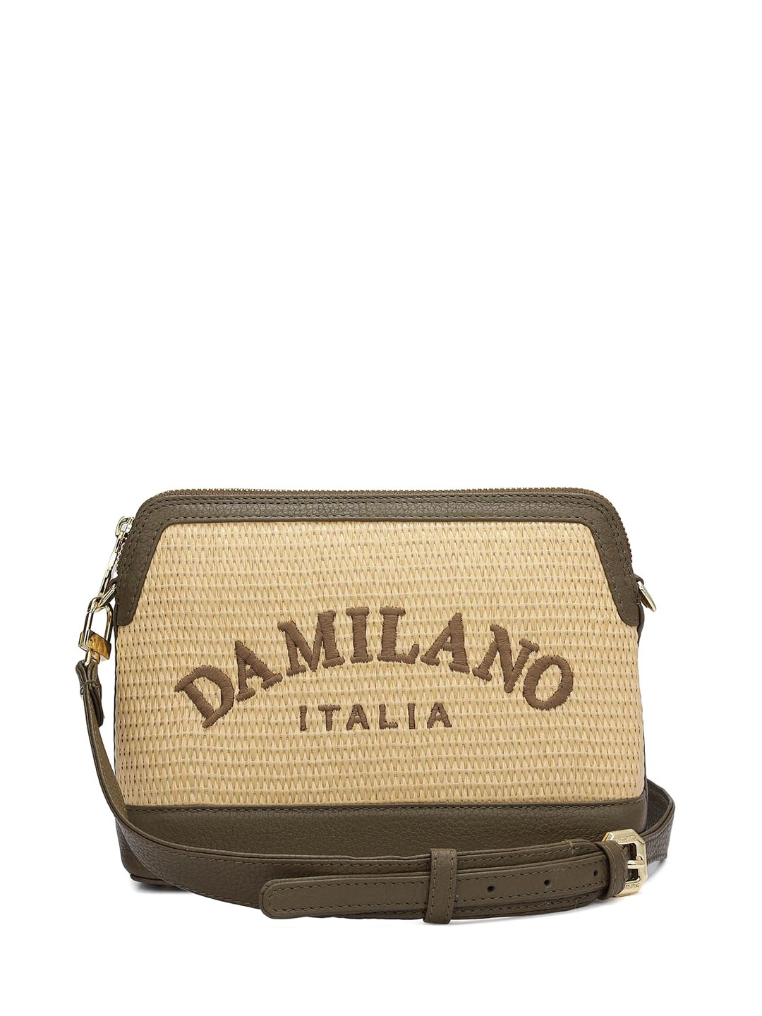 

Da Milano Women Textured Leather Sling Bag, Off white