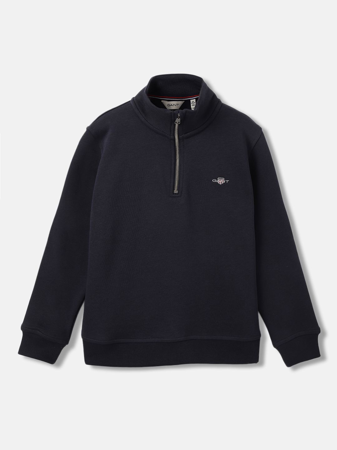 

GANT Boys Solid High Neck Cotton Pullover Sweatshirt, Blue