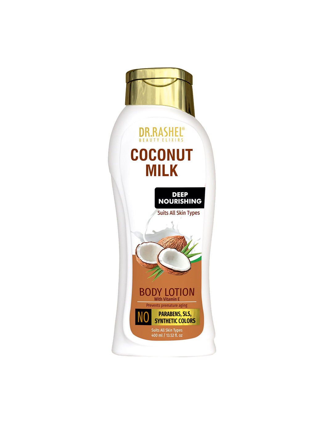 

DR.RASHEL Coconut Milk Body Lotion For Deep Nourishing 400 ml, Brown