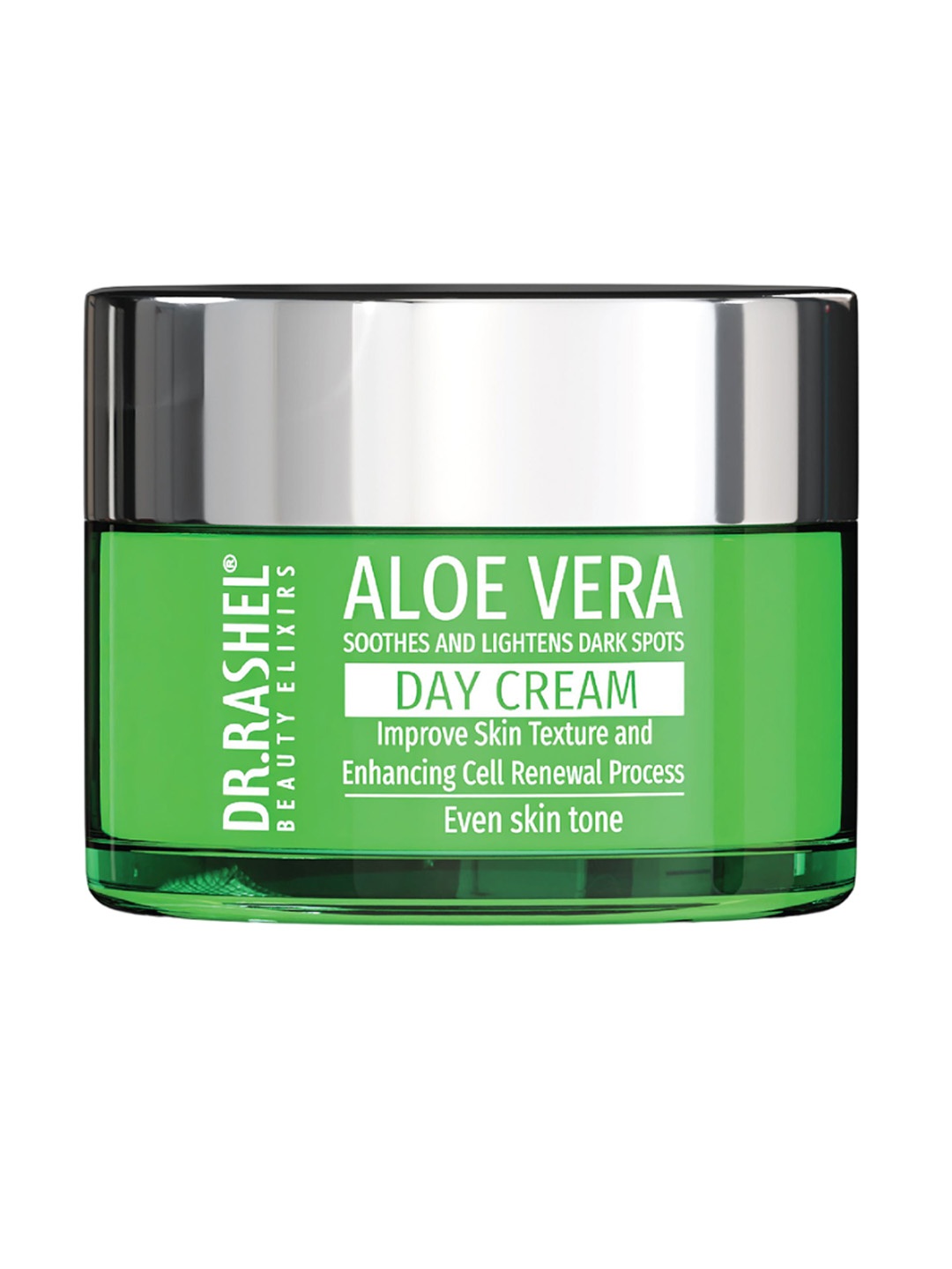 

DR.RASHEL Aloe Vera Soothes & Lighten Dark Spots Day Cream 50 g, Green