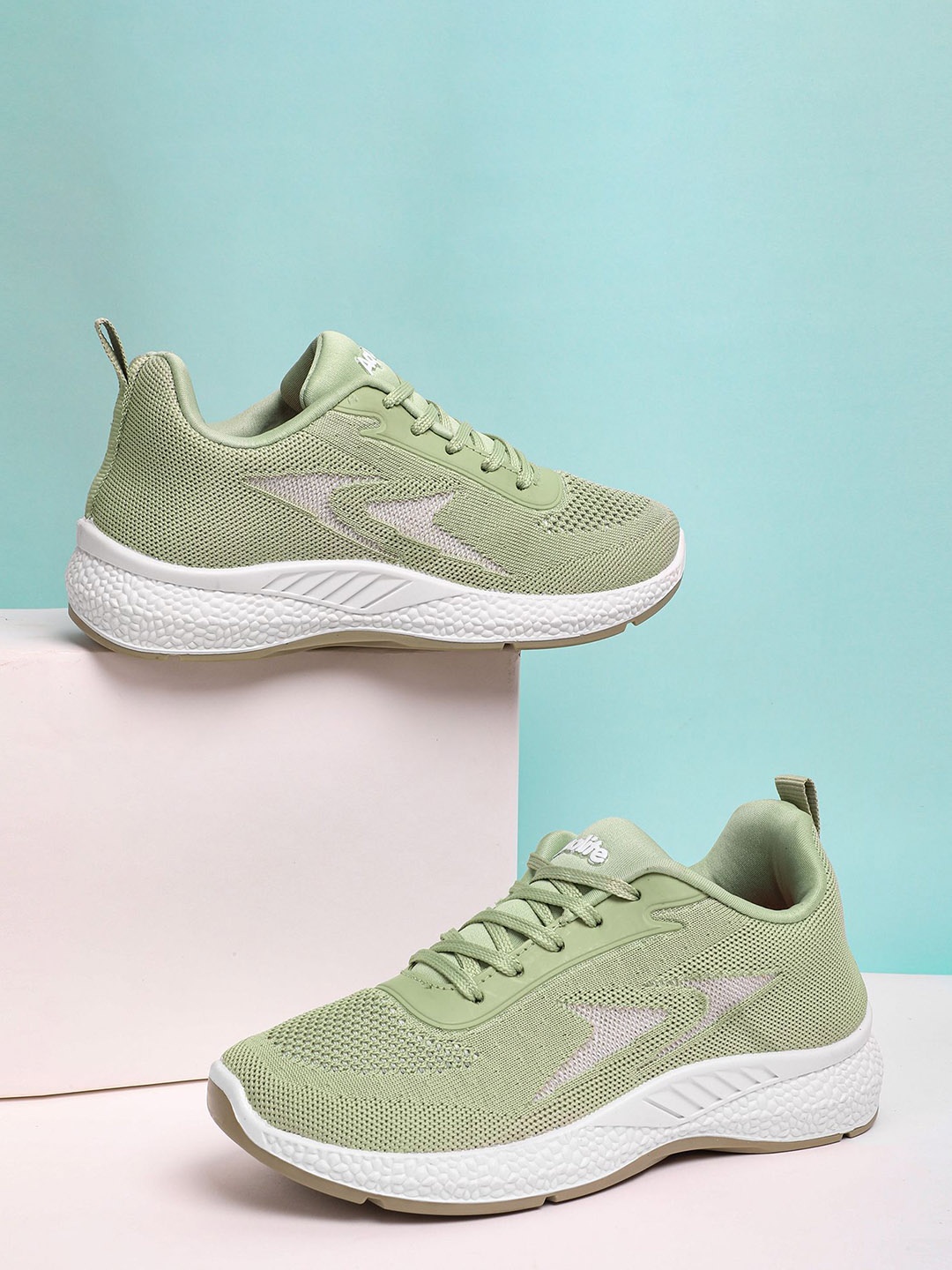 

Aqualite Women Mesh Woven Design Sneakers, Green