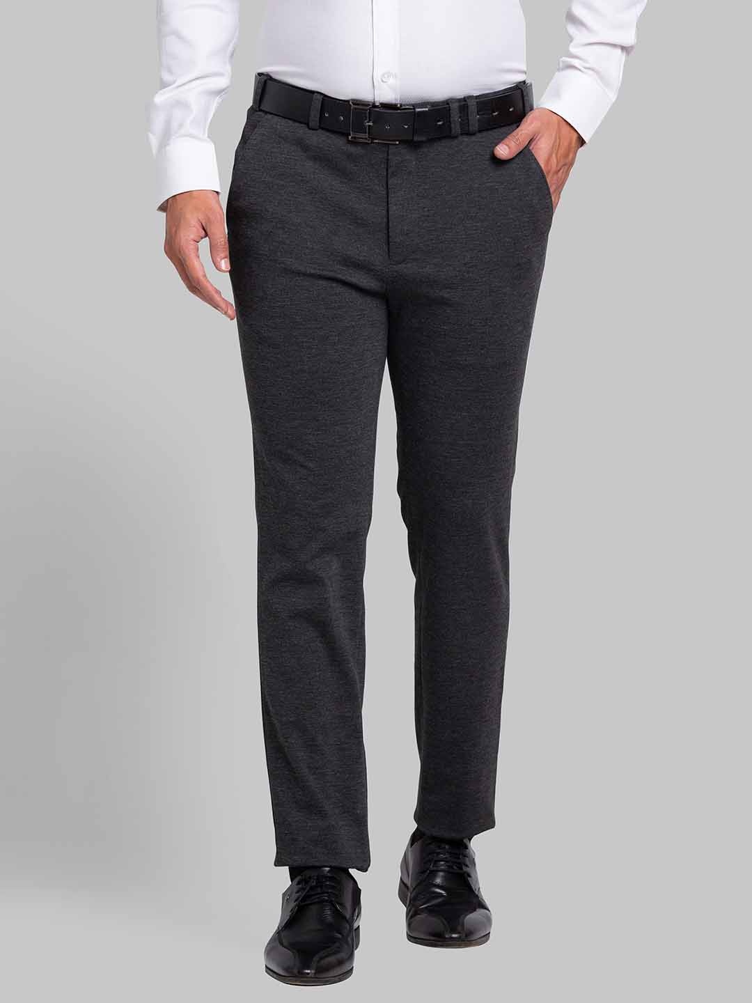

Park Avenue Men Slim Fit Mid-Rise Formal Trousers, Grey