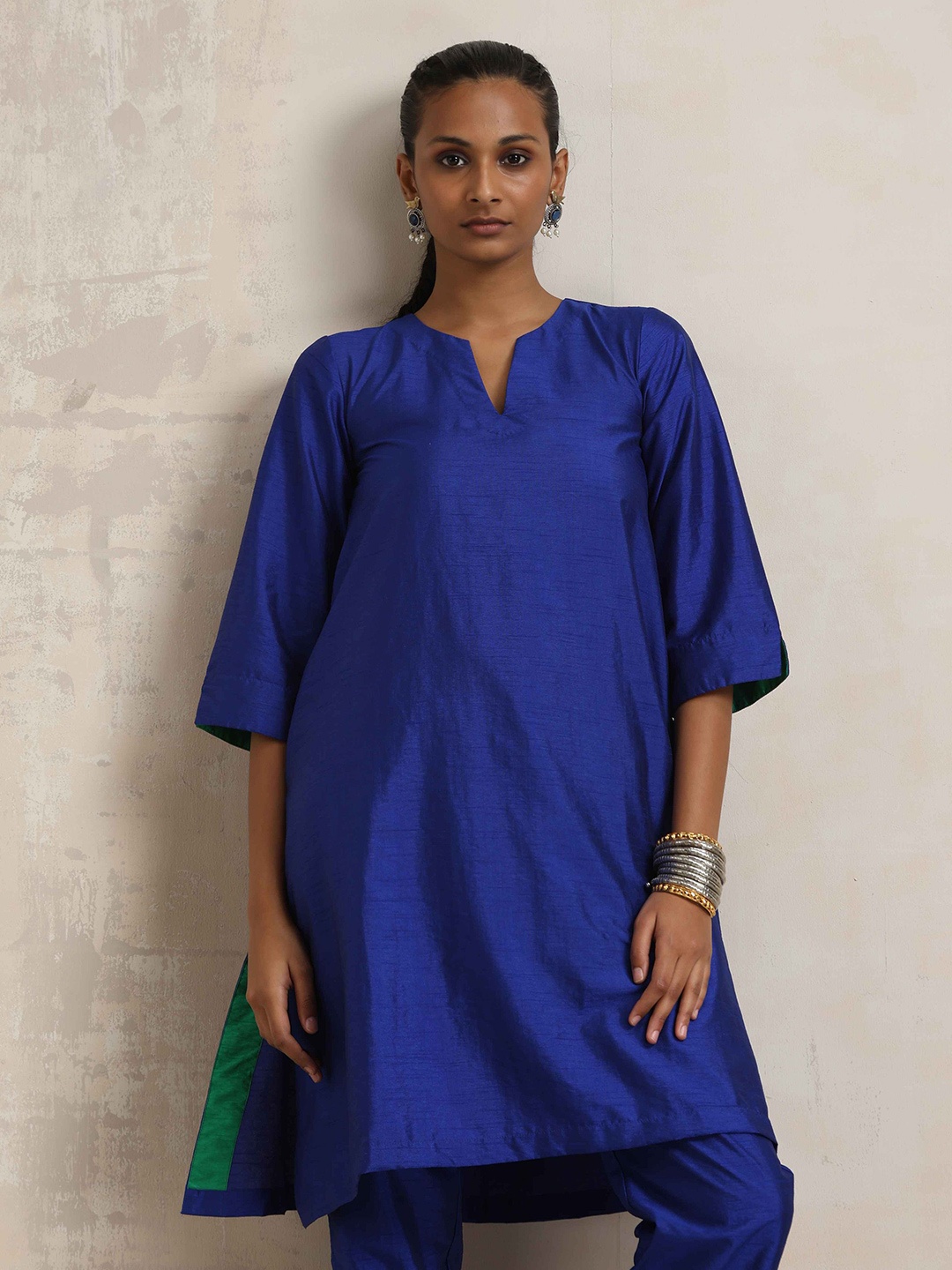 

trueBrowns V-Neck Tunic With Trousers, Blue