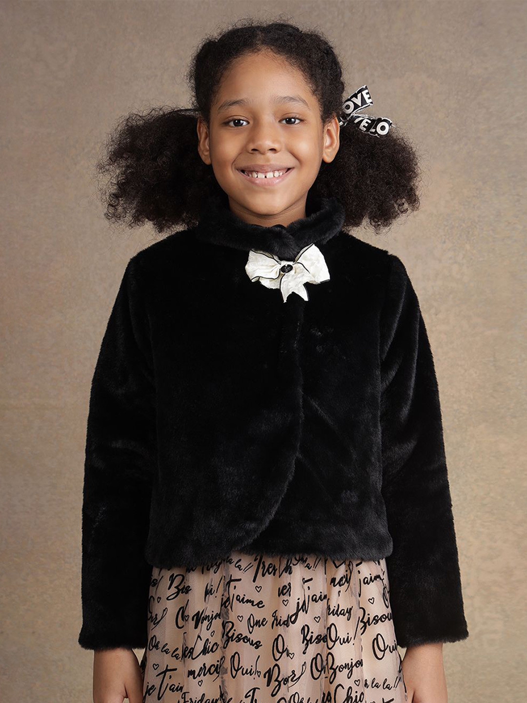 

One Friday Girls Open Front Jacket, Black