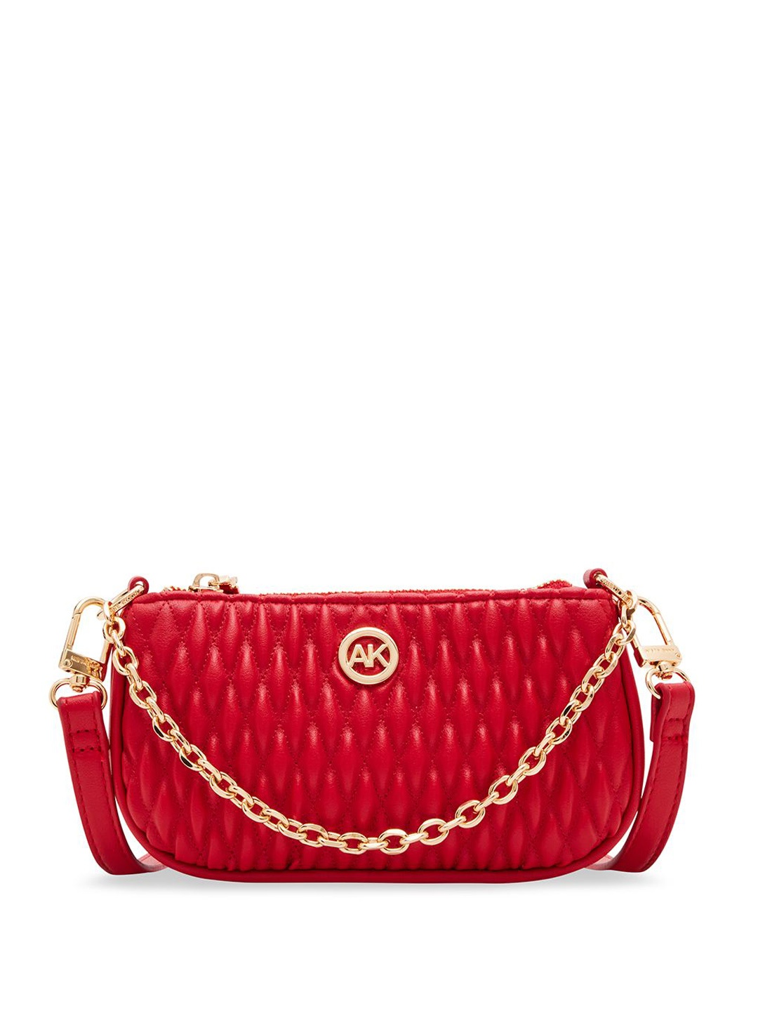 

ANNE KLEIN Structured Sling Bag with Quilted, Red