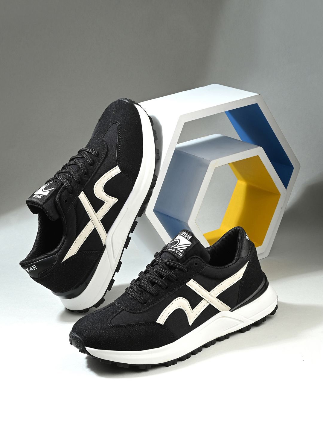 

SPYKAR Men PU Lace-Ups Sneakers, Black