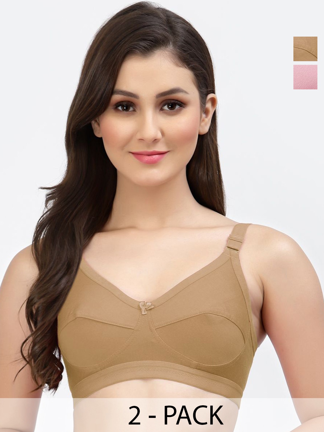 

SHYAM SONS FLAIR Pink, Nude Non-Wired Non Padded Minimizer Full Coverage Bra