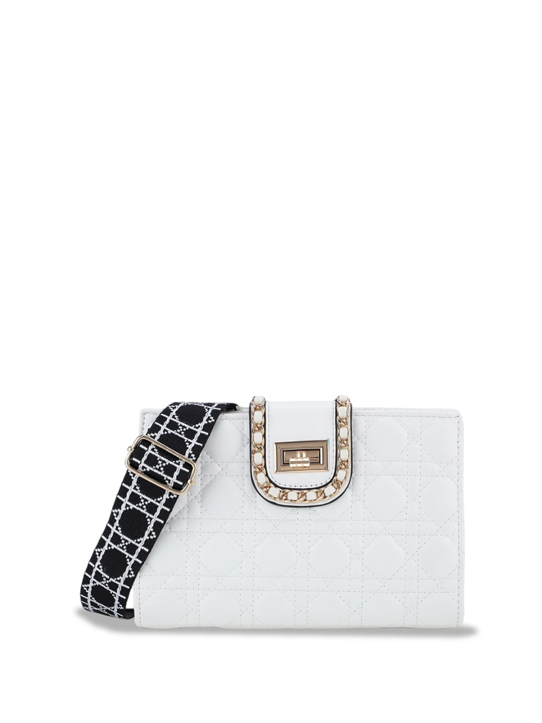 

IDA Quilted PU Sling Bag Quilted, White