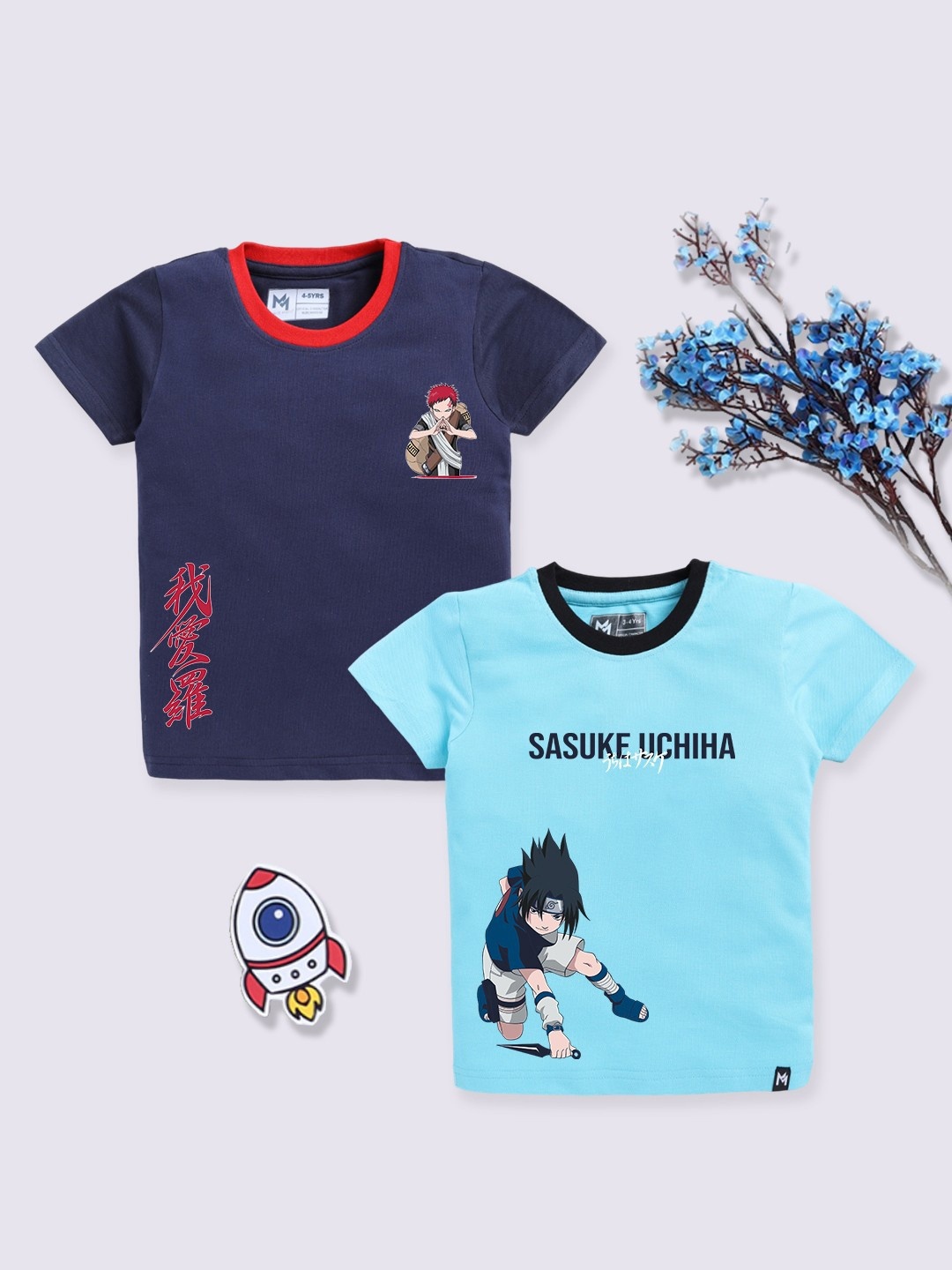 

YK X Minute Mirth Boys Pack Of 2 Printed Cotton T-shirts, Assorted