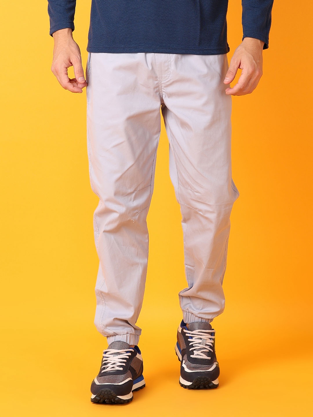

V-Mart Men Mid-Rise Joggers, Blue