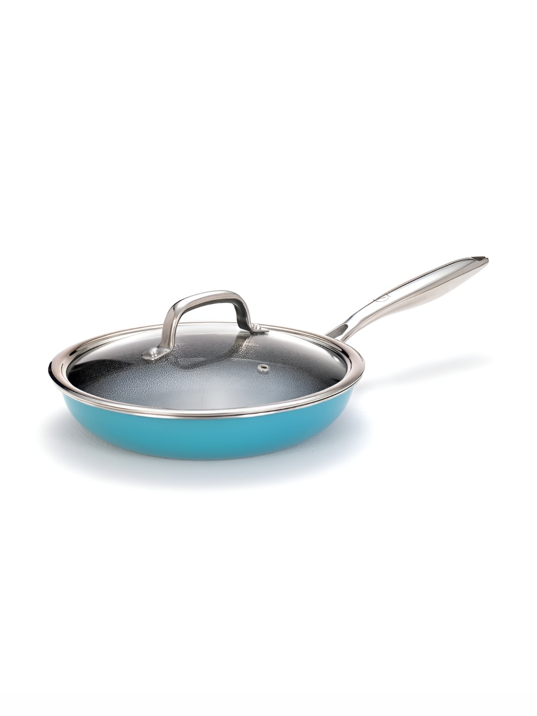 

ARTTDINOX Vida Teal Triply Stainless Steel Dishwasher Safe Frying Pan 1.8L & Lid
