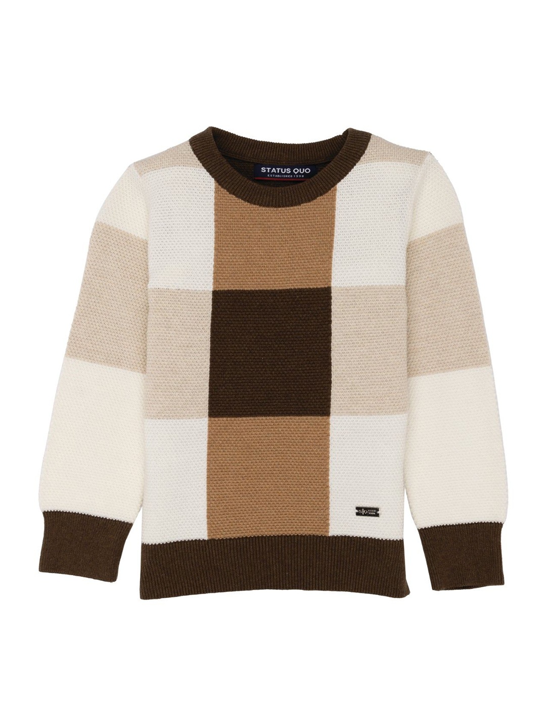 

Status Quo Boys Long Sleeves Pullover Sweater, Brown