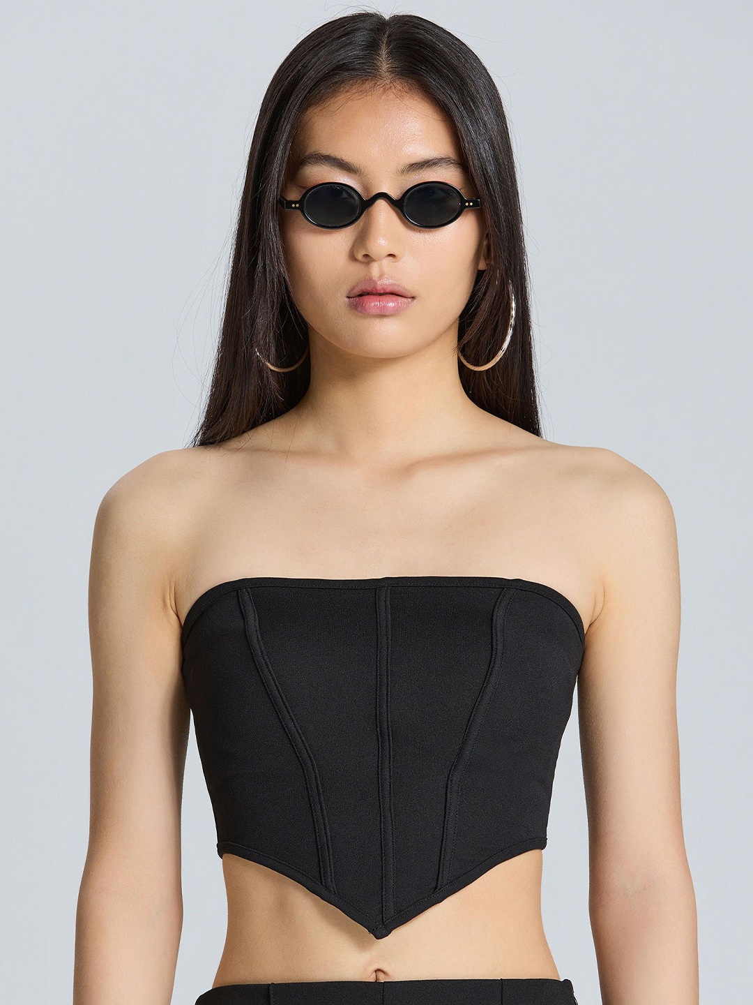 

ZOMODA Women Solid Off-Shoulder Top, Black
