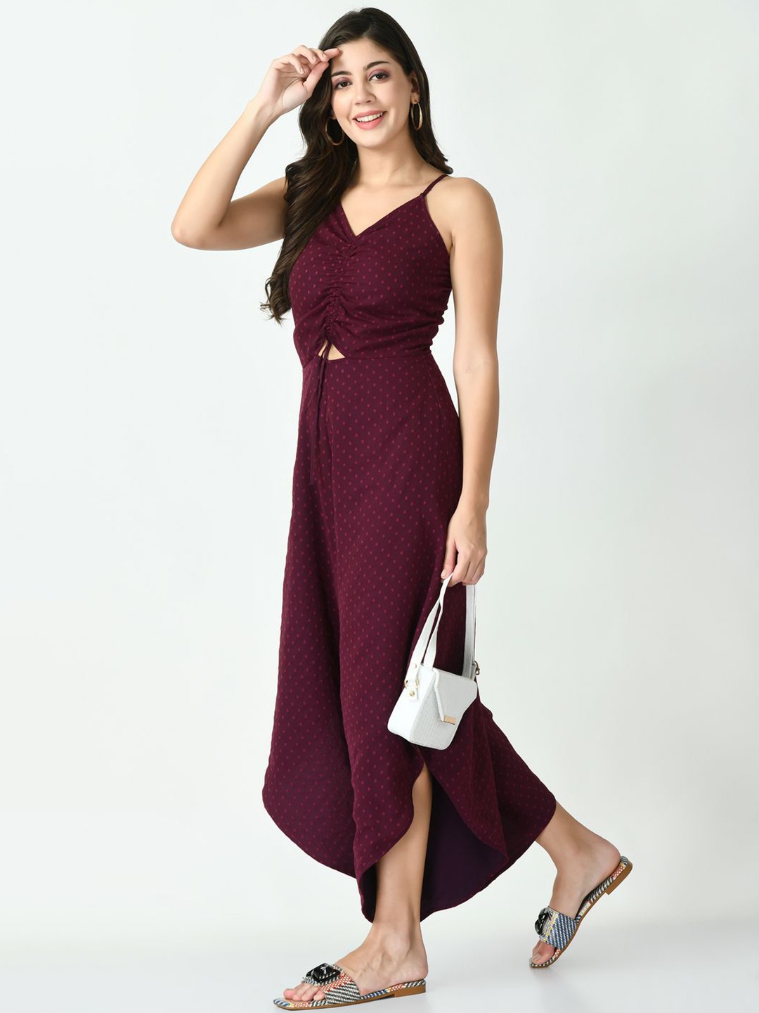 

Tushita Solid Culotte Jumpsuit, Violet
