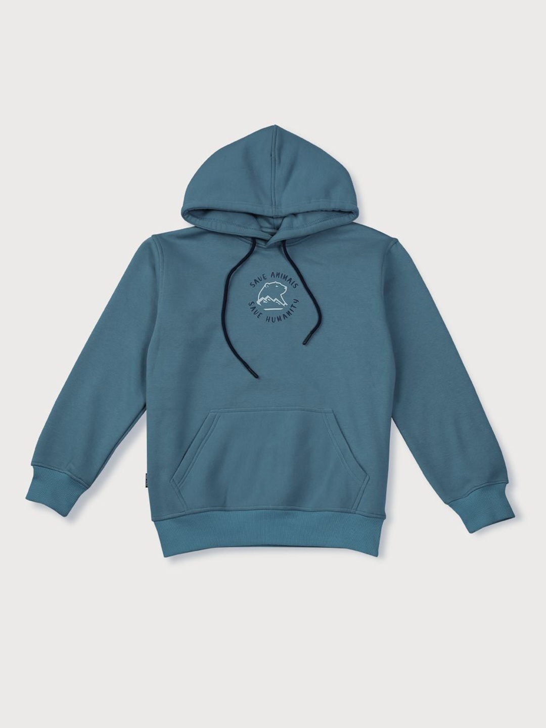 

Gini and Jony Boys Graphic Printed Hooded Cotton Pullover Sweatshirt, Blue