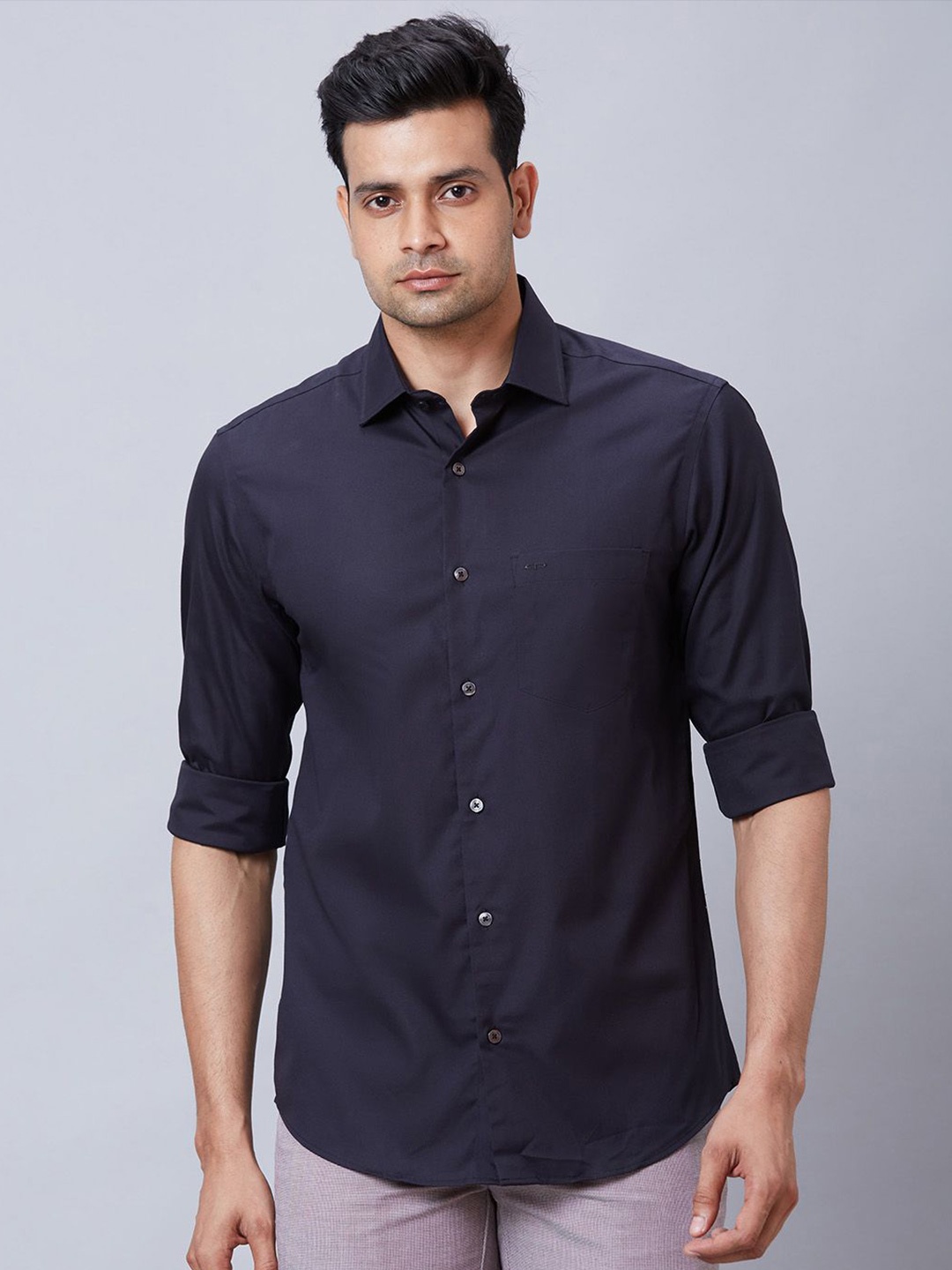 

ColorPlus Men Tailored Fit Opaque Casual Shirt, Black