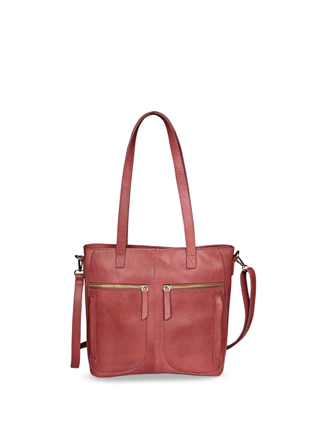 

Saint G Leather Shopper Tote Bag with Tasselled, Peach