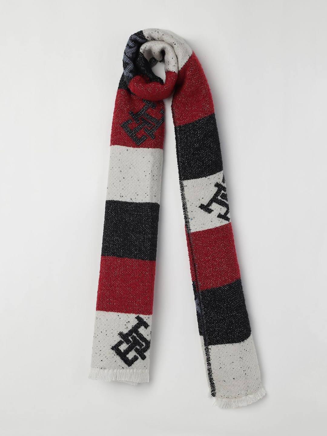 

Tommy Hilfiger Women Striped Scarf, Black